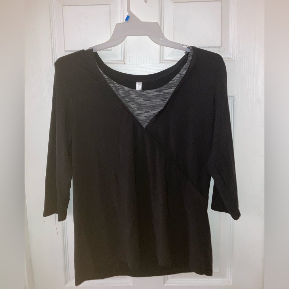 Y2K Black Layered Top
